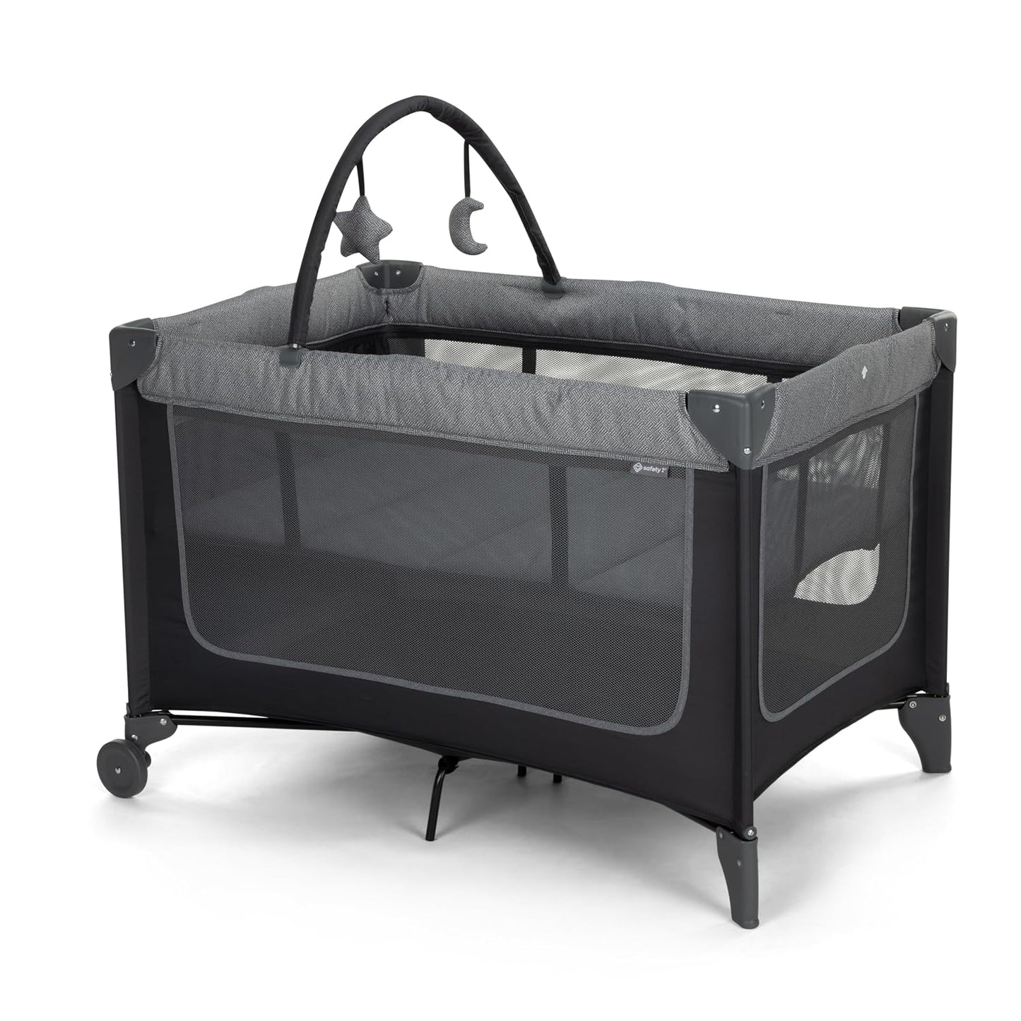 Safety 1st Basic 2-in-1 Play Yard with Bassinet, Gray