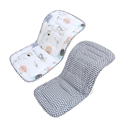 Baby Stroller Cushion,Infant Car Seat Insert-Reversible Universal Breathable and Soft Newborn seat Liner for Stroller,100% Cotton Seat Pad Liner for Newborns-34x78cm,1 Pack(Lion Dinosaur)