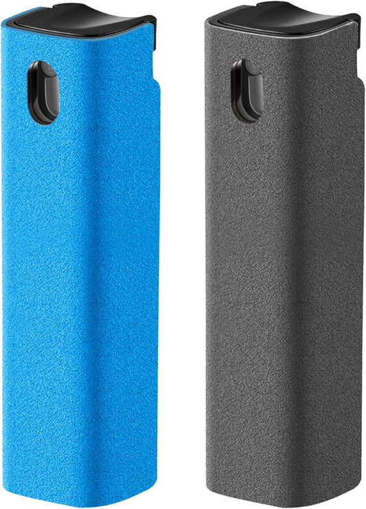 YTT Touchscreen Mist Cleaner, Screen Cleaner, for All Phones, Laptop and Tablet Screens,Two in One Spray and Microfiber Cloth Pink and Light Gray 2Pack
