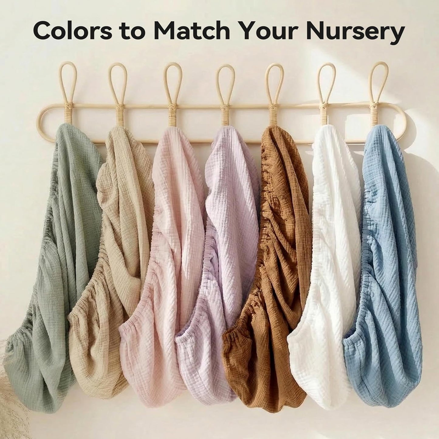 Muslin Bassinet Sheet Compatible with Maxi-COSI Iora & Iora Air Bedside Sleeper - 100% Cotton Rectangular Mattress Pad Cover (33"x20"), Breathable & Soft, Boho (1 Pack Blue)