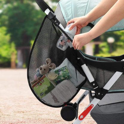 Accmor Universal Stroller Organizer, Side Sling Stroller Organizer, Mesh Cargo Net Stroller Storage Caddy, Stroller Bag Accessories Fits for Uppababy, Nuna, Baby Jogger, Britax, Doona Strollers