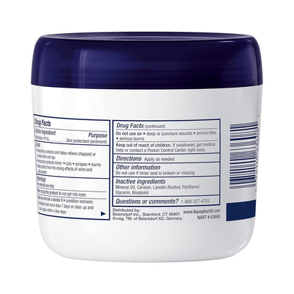 Aquaphor Healing Ointment, Advanced Therapy Skin Protectant, Multi-Purpose Healing Ointment and Body Moisturizer, For Dry, Cracked Skin, Minor Cuts and Burns, 14 Oz Jar