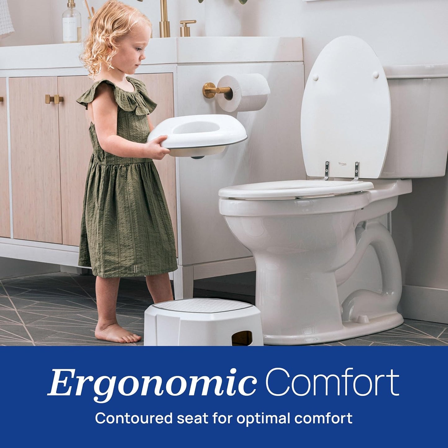 Chicco Toddler Training Toilet with Flip-Up Seat and Lid, Easy-Clean Surfaces, Adjustable Soft-Flex Spray Shield, Flashing Lights and Flushing Sounds, For children up to 60 lbs.