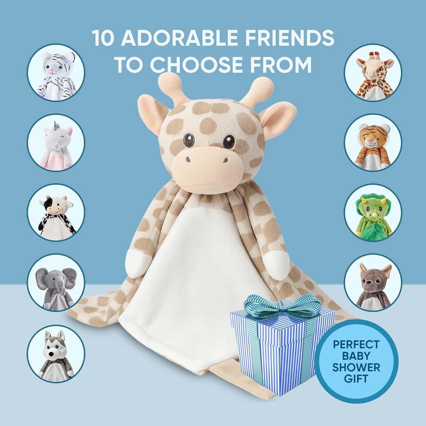 Love By Emi 4 in 1 Baby Lullaby Sleep Soother Toy - Stuffed Animal Sound Machine & Pacifier Holder | Heartbeat White Noise & Music | Plush White Tiger Lovey Sleep Aid Security Blanket (0-3 Years)