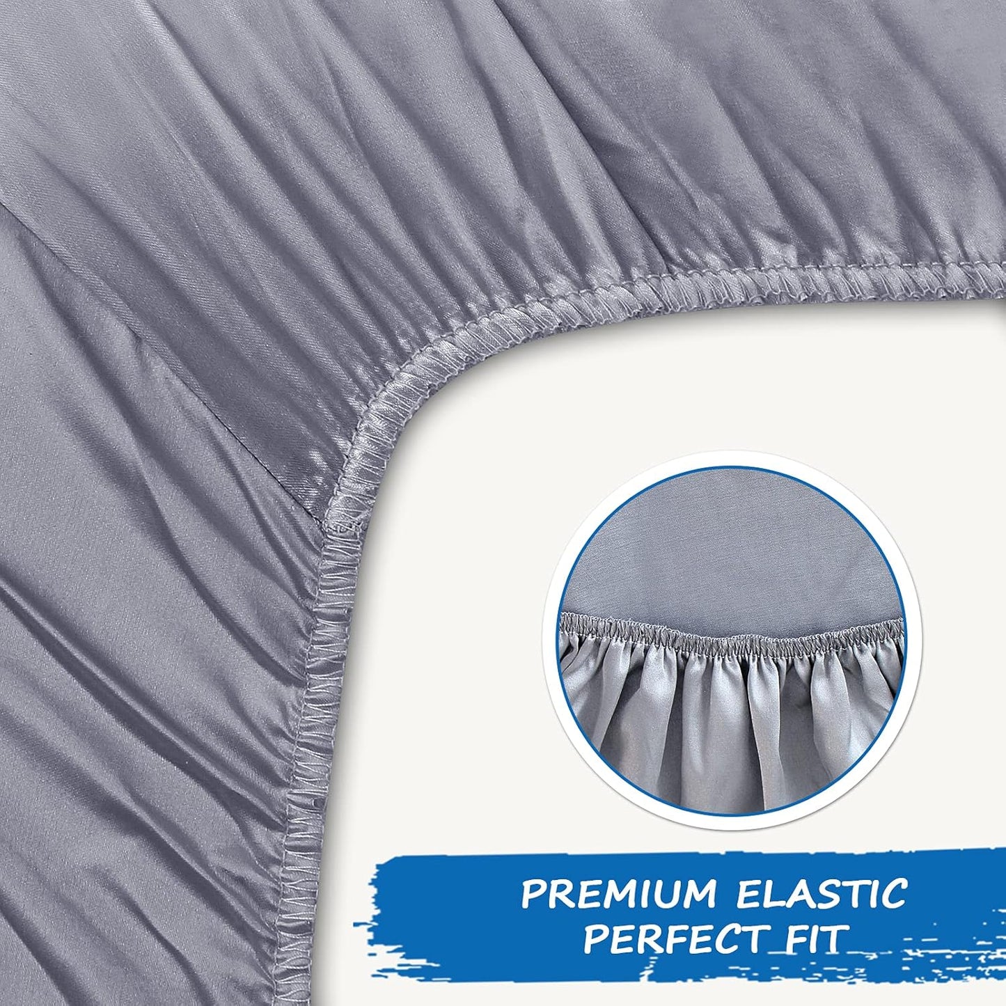 Bassinet Sheets for Baby Boy Girl, Satin Bedside Sleeper Sheets to Fit Mika Micky&Baby Delight&Dream On Me&Baby Joy Bassinet, Bassinet Sheet for Baby Hair (33"x20"x5") Silk Bassinet Sheets, Grey