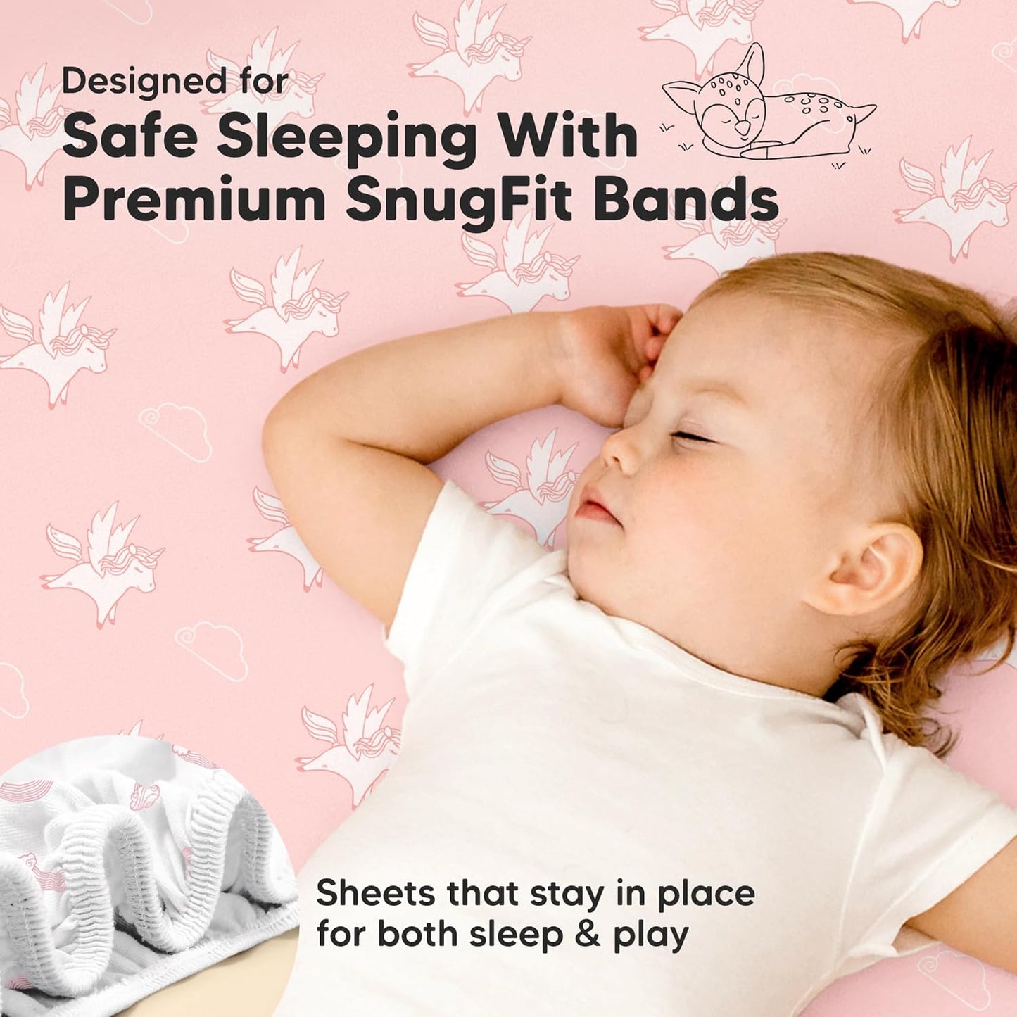 2-Pack Waterproof Pack and Play Sheets, Mini Crib Sheets Fitted for Boy, Girl - 38 x 26 Viscose from Bamboo Pack N Play Mattress Sheets for Graco, Toddler Playard Baby Crib Sheets Neutral (Blue Flax) - Colors B