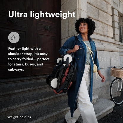 Stokke YOYO3 Stroller from 6 Months - Includes Black Frame, Seat Cushion & Canopy - Folds in & Out in a Flash - Light & Compact - Carry-On Compatible