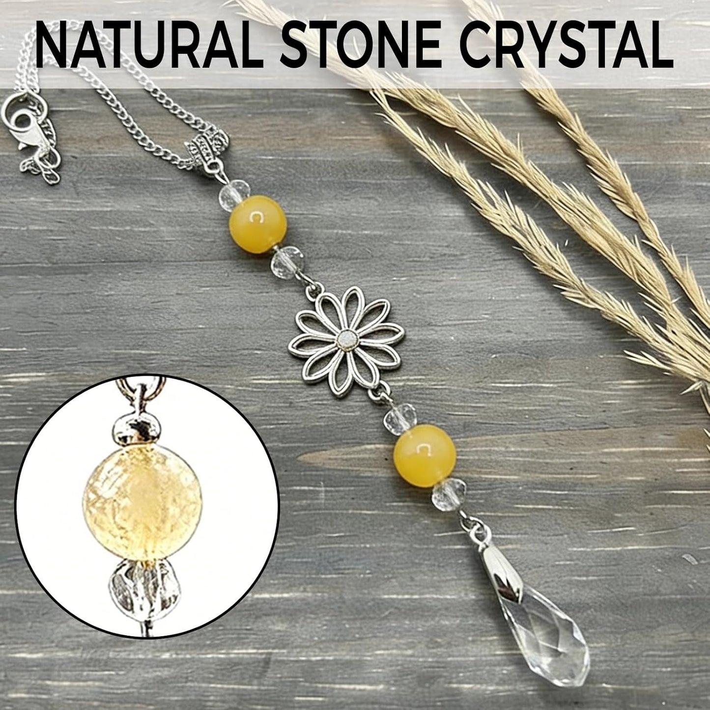Boho Crystal Prism Rearview Mirror Charm, Rainbow Sun Catcher Hanging Car Charm Accessory, Alloy & Crystal Car Ornament for Women Men, Gift of Joy & Protection,Blue