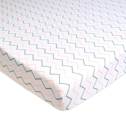 TL Care 100% Natural Cotton Fitted Pack and Play Sheet 39" x 27" - Soft & Breathable Pack N Play Sheet for Playpen, Playard & Mini Crib Mattress, Alphabet, for Boys & Girls