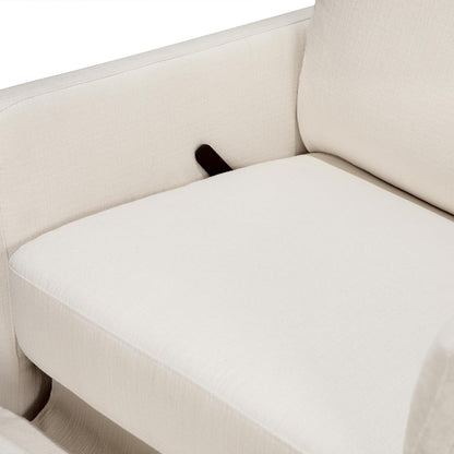 Carter's by Davinci Ethan Swivel Recliner in Performance Forest Green Linen, GREENGUARD Gold & CertiPUR-US® Certified