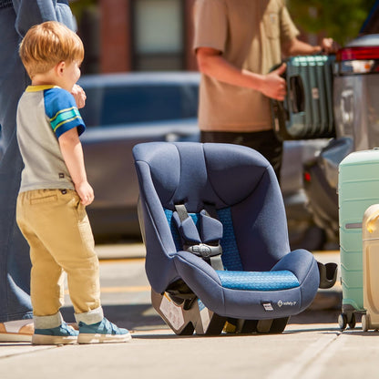Safety 1st Smooth Ride Convertible Car Seat, 2-in-1 Rear & Forward Facing, 5-40 lbs, 30-50 lbs, Fits 3 Across, Slim Design, Latch, Machine-Washable, Travel-Ready, Steamship
