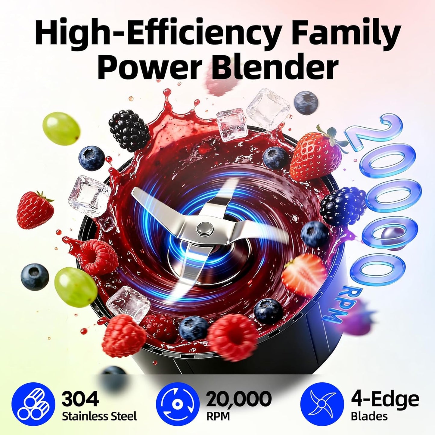 Blenders and Food Processor Combo, 13Pcs 4 in 1 Blender for Shakes and Smoothies,17oz Meat Grinder baby food&10oz Spice Grinder 42oz Family&24oz to-go Cups,Dishwasher Safe,Silver
