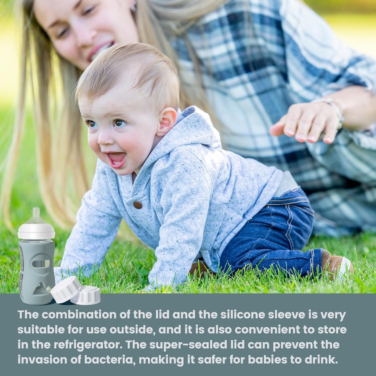 3 Pack Silicone Sleeves for Philips Avent Natural Glass Baby Bottles, Food Grade Silicone Anti Breakage Baby Bottles Holder, Compatible with Philips Avent Glass Natural Baby Bottle 8oz