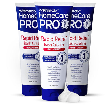 Welmedix Adult Diaper Rash Cream - Zinc Oxide Cream & Moisturizing Skin Barrier Cream, Maximum Strength Diaper Rash Cream for Adults, Skin Protection Ointment - 4oz