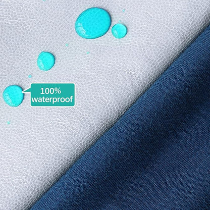 Crib Sheets Waterproof 2 Pack, Crib Mattress Protector, Toddler Fitted Crib Sheet Neutral, Ultra Soft & Breathable Toddler Bed Sheets for Boys and Girls, Navy