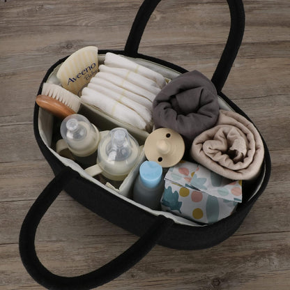 Baby Diaper Caddy Organizer for Girl Boy Rope Nursery Storage Bin Basket Portable Holder Tote Bag for Changing Table Car Travel Baby Shower Gifts Newborn Essentials Registry Must Have Items Pink