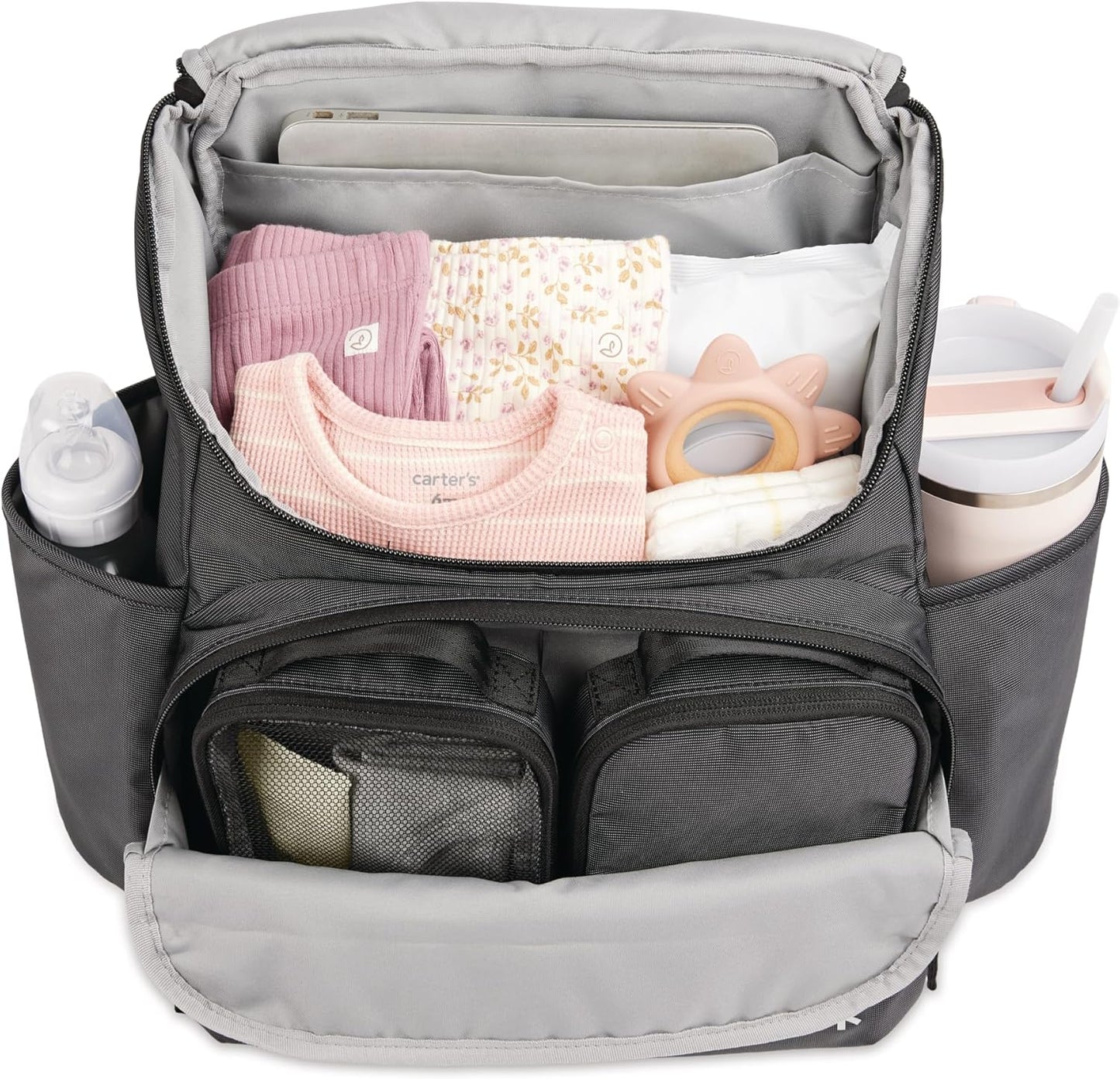 Skip Hop Diaper Bag Backpack: Forma, Multi-Function Baby Travel Bag with Changing Pad & Stroller Attachment, Jet Black