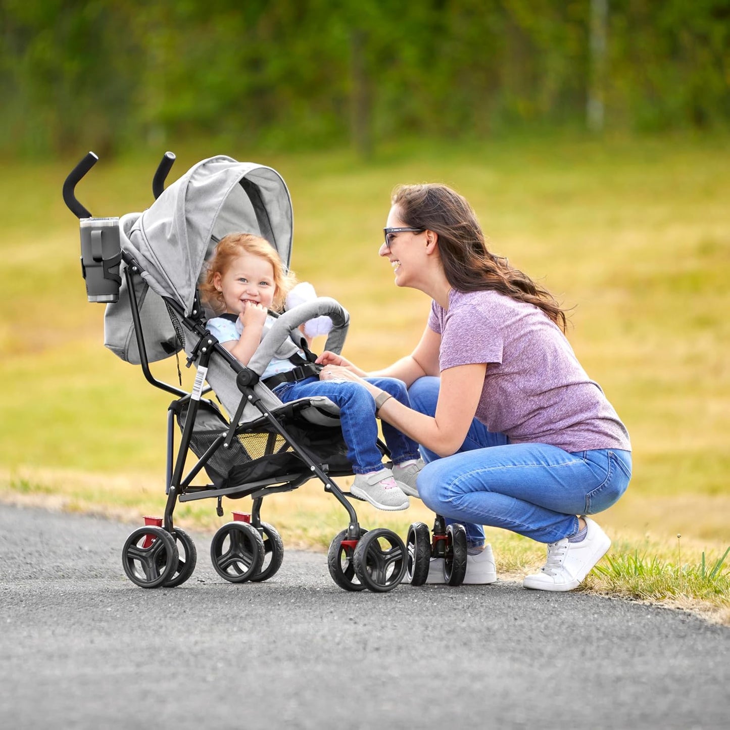 Dream On Me Vista Moonwalk Stroller, Disney Approved Lightweight Stroller for Toddlers and Infants, One-Hand Fold, Reclining Seat, Canopy with Sun Visor, Everyday & Travel Ready