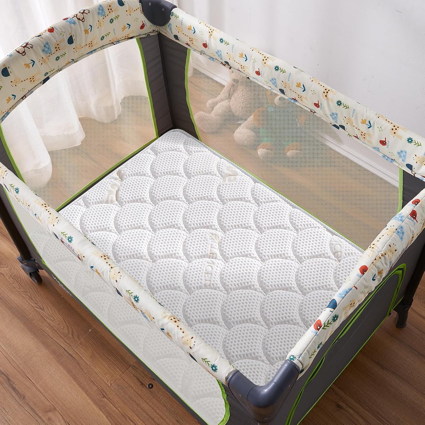Pack and Play Mattress Topper - 38" x 26" x 1.5", Soft & Firm Premium Foam Pack N Play Mattresses Pad, Odorless Baby Foam Playpen Mattresses,Portable Playard Mattress Topper- Breathable & Comfort
