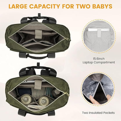 LOVEVOOK Diaper Bag Backpack,Diaper Tote Bag with Insulated Pockets,Baby Bag for Girl Boy with Changing Pad,Large Baby Diaper Bag with Pacifier Case,Anti-Theft Travel Backpack for Women