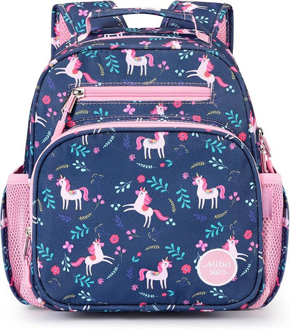 mibasies Toddler Backpack for Girls 2-4: Preschool Kindergarten Backpack - Cute Kids Backpacks for Girls - Unicorn