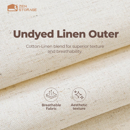 Cotton Linen Drawer Organizers for Baby Clothes, 20Pack Multi-Size Nursery Dresser Dividers for Clothes, Premium Foldable Storage Bins for Bedroom, Closet and Diaper Table, Beige
