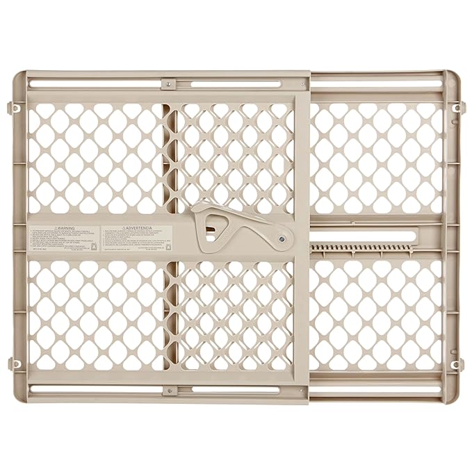 Toddleroo by North States - Supergate Secure Baby Gate: Plastic Pressure Mount Baby Gate for Doors & Hallways, Adjustable Indoor Safety Gate, Made in USA, 26 to 42 inches Wide, 26 inches Tall, Sand