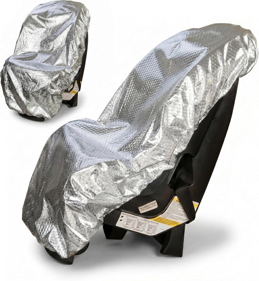 Mommy’s Helper Car Seat Sun Shade Cover – Heat Reflective Car Seat Sun Protector for Baby & Toddler – Universal Fit Carseat Cover for Summer – Blocks Sun & UV to Help Reduce Heat Buildup