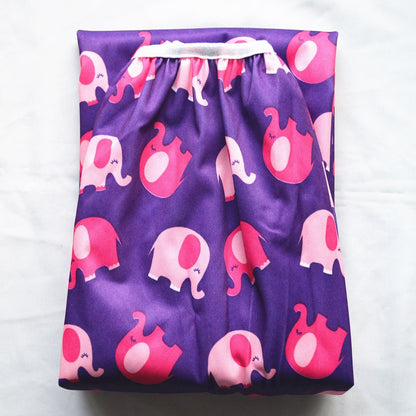Pail Liner for Cloth Diapers Nappy Inserts Large Wet Bag Elastic Washable Reusable 27.6in x29.5in (Pink)