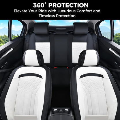 FLORICH Car Seat Covers Front Seat, Leather Seat Covers for Cars, Car Seat Protector Waterproof, Universal Automotive Seat Covers, Front Car Seat Cover Fit for Most Sedans SUV Pick-up Truck