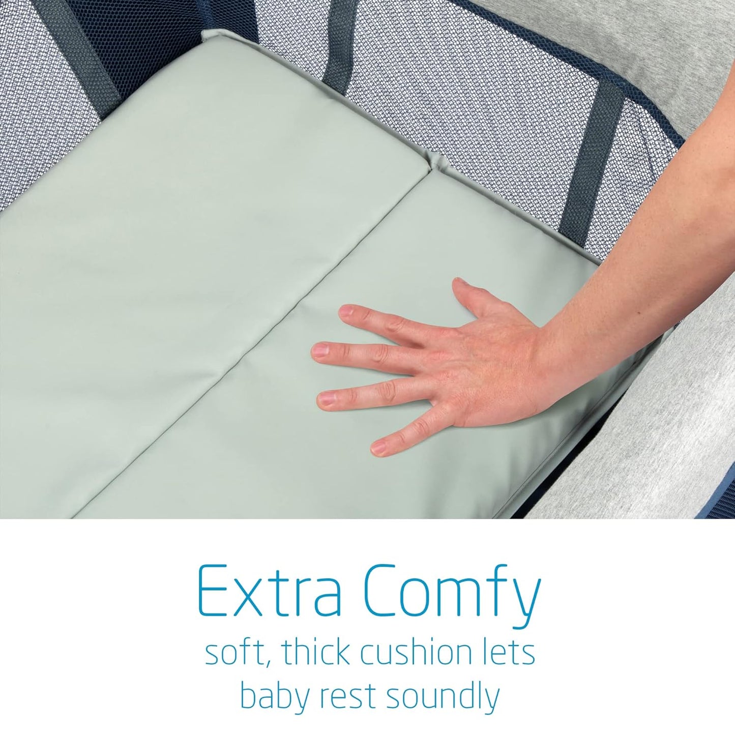 Maxi-Cosi Swift Baby Playard with Mat, Baby Playpen, Play Yard with Bassinet, Portable Playpen for Babies and Toddlers, Classic Oat