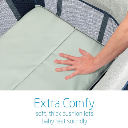 Maxi-Cosi Swift Baby Playard with Mat, Baby Playpen, Play Yard with Bassinet, Portable Playpen for Babies and Toddlers, Classic Oat