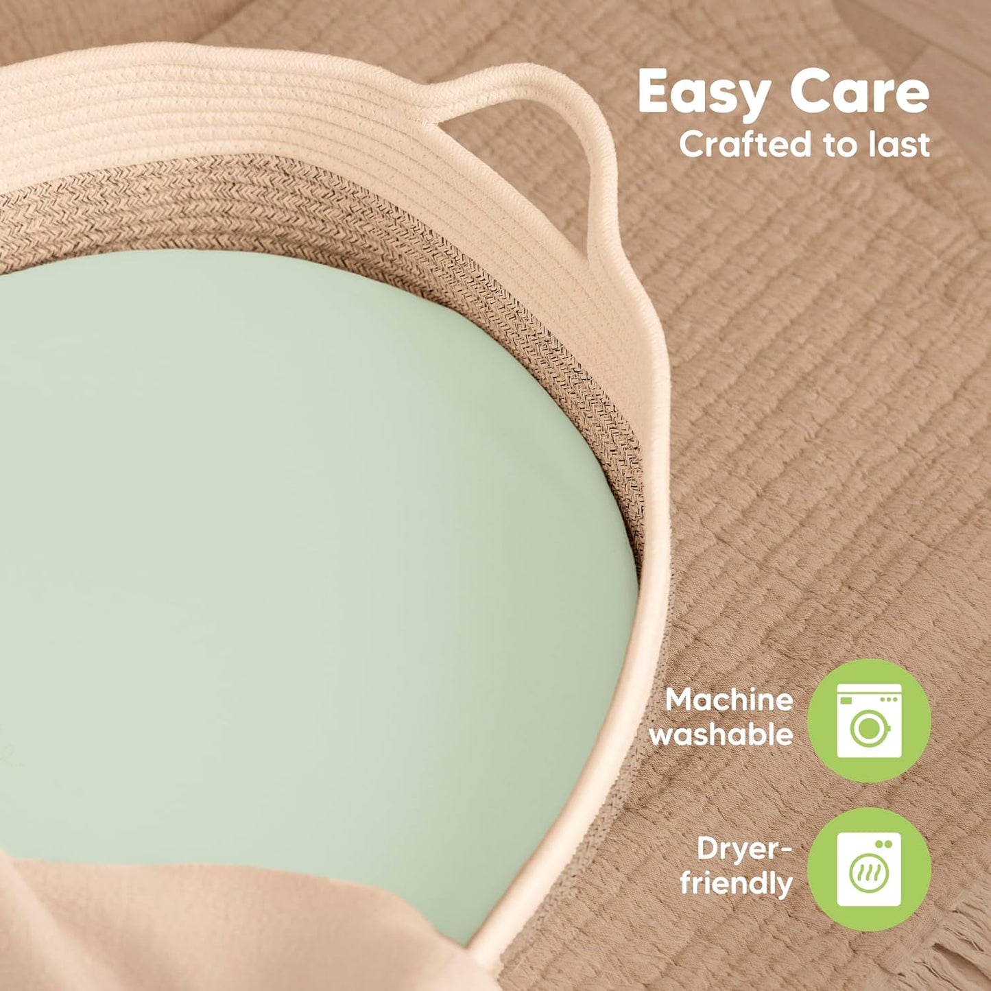 2-Pack Baby Bassinet Sheets Girl, Boy - 33x17 Viscose Derived from Bamboo Bedside Mattress Fitted Bassinet Sheets, Compatible with Halo Bassinest Swivel Sleeper, Baby Delight, Graco (Pecan)