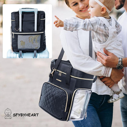 SFYBYHEART Carrying Case Compatible with Baby Brezza Formula Pro Advanced Formula Dispenser Machine Carrying Bag - Baby Formula Mixer Travel Bag with Pockets for Baby Essential, Pumps, Baby Bottles