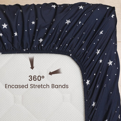 PHF 3 Pack Soft Mini Crib Sheets, Floral & Animal Pack N Play Sheets for Baby Boys Girls, No Slip Universal Fit for Pack N Play, Playard, Portable and Mini Crib Mattresses,Floral & Animal