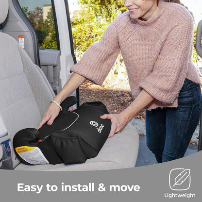 Diono Solana, No Latch, Single Backless Booster Car Seat, Lightweight, Machine Washable Covers, Cup Holders, Blue