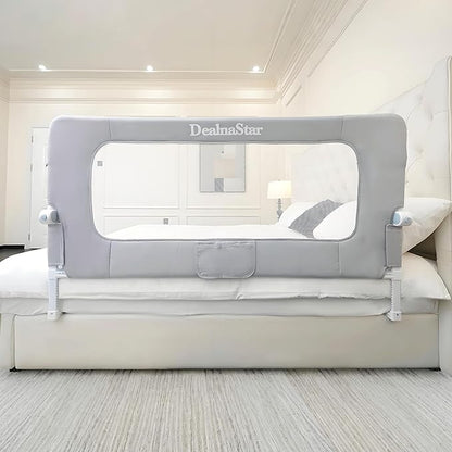 Bed Rail for Toddlers,Foldable Baby Bed Rail-32in/80cm Height Adjustable Safety Guard for Kids, Universal Fit Twin/Full/King/Queen Beds.