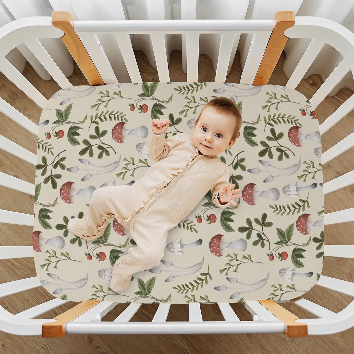 Fitted Crib Sheets Turtle Sea Horse Stretchy Portable Playard Sheets for Baby Toddler, Breathable Soft Mini Crib Mattress 39 x 27 in for Boys and Girls