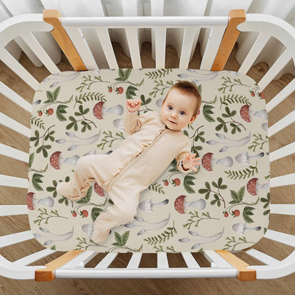 Fitted Crib Sheets Turtle Sea Horse Stretchy Portable Playard Sheets for Baby Toddler, Breathable Soft Mini Crib Mattress 39 x 27 in for Boys and Girls