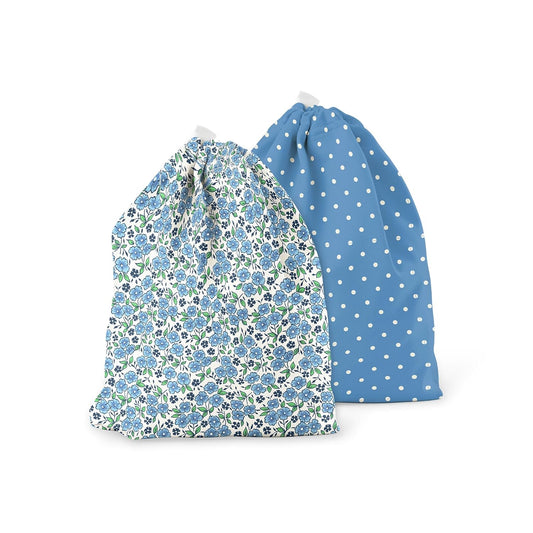 Esembly Day Bag – Reusable Wet and Dry Bag Made From Recycled Fabric With Dual Waterproof Compartments for Cloth Diapers, Swimsuits, Toiletries, and Snacks - Verdant Gingham
