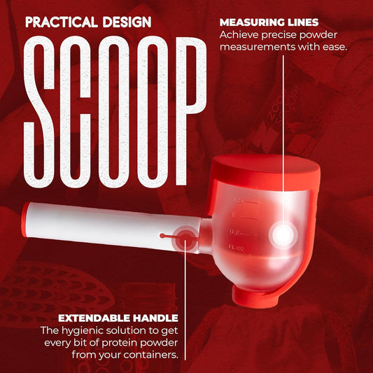 ZoopScoop Protein Powder Scoop Funnel – 2 Pack | Mess-Free Scoop Funnel for Powder, Pre Workout, Protein Shakes, Baby Formula, and More | No Spill Design for Easy Bottle Filling | 70ml and 25ml Set