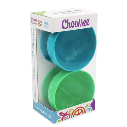 ChooMee Silicone Baby Suction Bowls | Non Slip Extra Strong Suction Base with Durable and Firm Bowl | Ideal for Infant and Toddler Baby Led Feeding | Small 2 CT