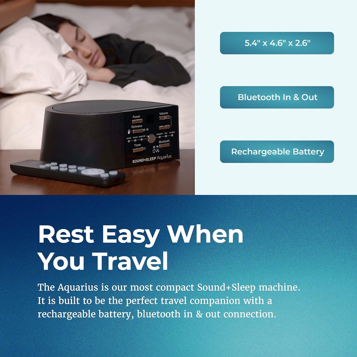 Adaptive Sound Technologies Sound + Sleep SE - White Noise Machine for Focus Support - Convenient Sleep Timer - Built-in Headphone Jack - Precision Volume Settings - Speech Privacy - White