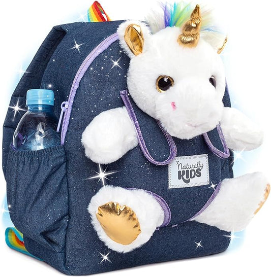 Naturally KIDS Unicorn Toys for Girls Age 4-6, Gifts for 5 Year Old Girls, Toddler Unicorn Backpack