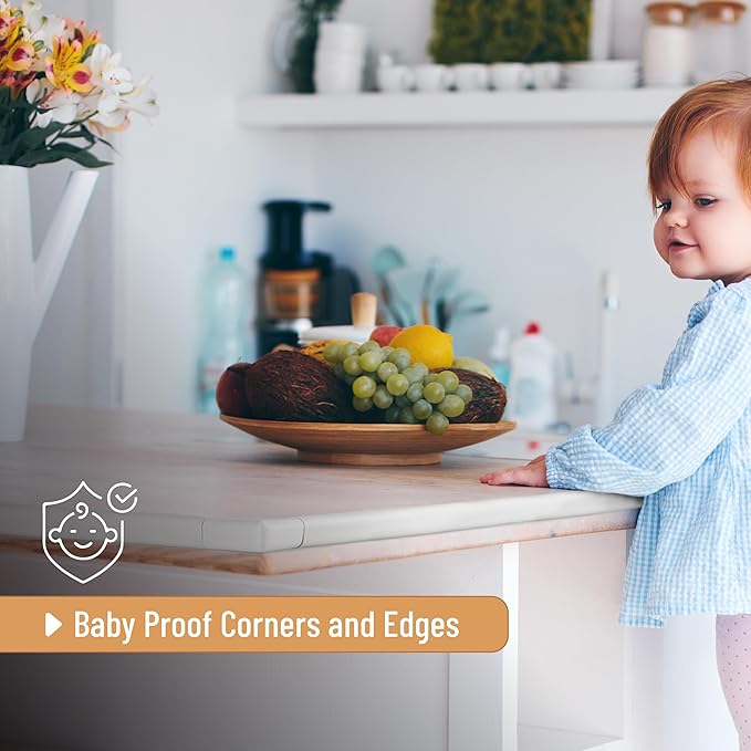 Mr. Pen- Furniture Corner & Edge Safety Bumpers, Small, 18ft Edge & 8 Corners, Baby Proof Corners and Edges, Baby Proofing Corner Guards, Baby Corner Protector Guards, Edge Protector for Baby