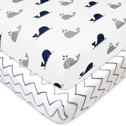 TL Care 100% Natural Cotton Fitted Pack and Play Sheet 39" x 27" - Soft & Breathable Pack N Play Sheet for Playpen, Playard & Mini Crib Mattress, Alphabet, for Boys & Girls