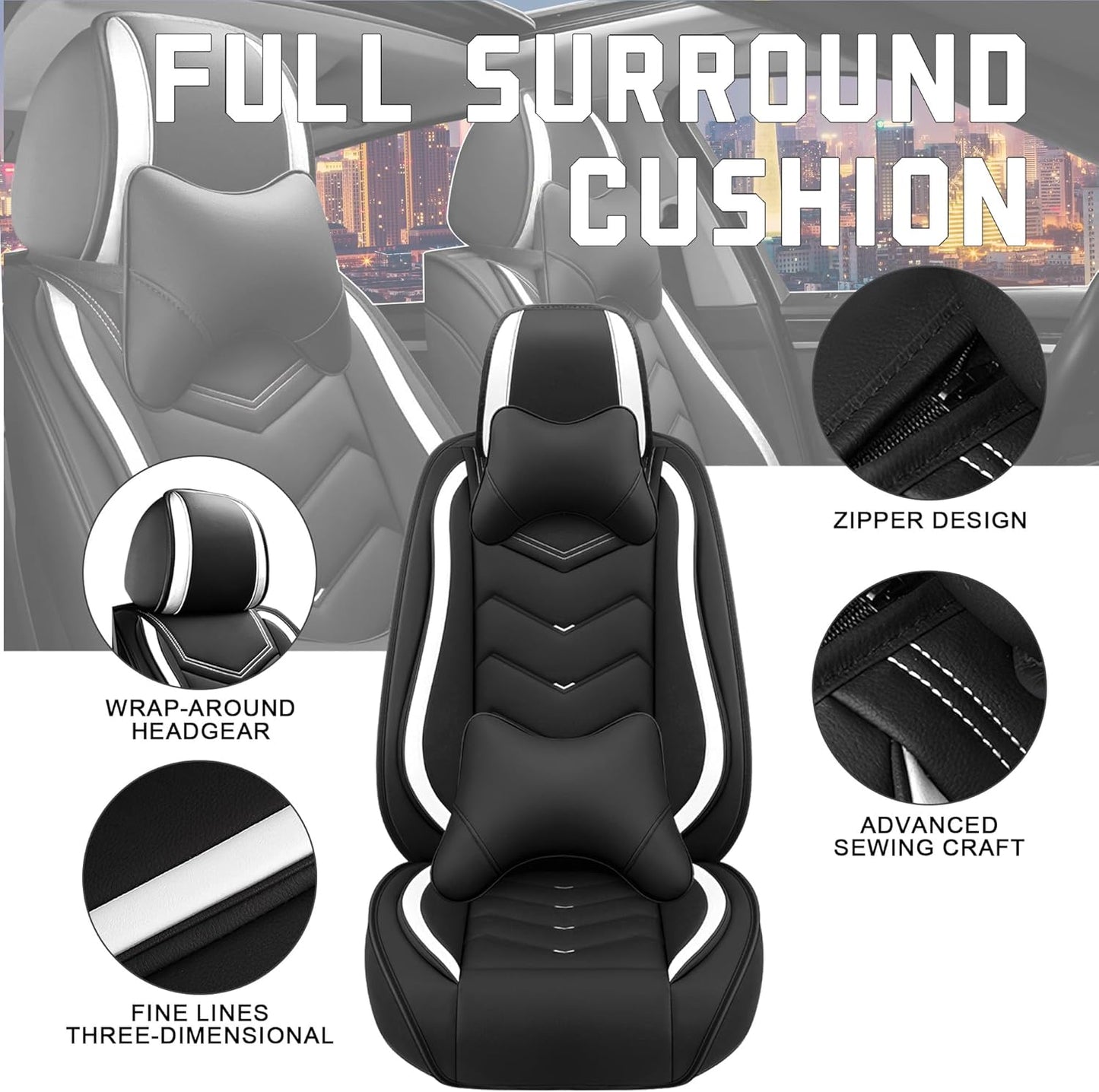 CTDS Car Seat Covers for MINI Convertible 2013-2026, Stylish Sport Seat Covers, Premium Nappa Leather Car Seat Cover. Automobile Seat Covers Sets.(Luxury 5 Seats/Beige)