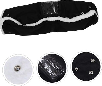 Stroller Gloves Mittens Thermal Gloves Hand Warmers Gloves Pram Hand Pram Handlebar Cover Hand Warmers Plush Material Dark Grey Baby Stroller Gloves Stroller Hand