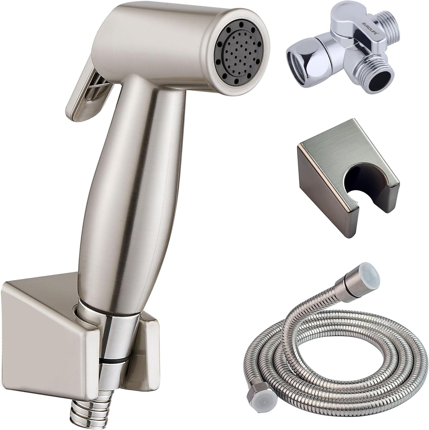 Handheld Bidet Sprayer for Toilet, Lockable Push Button, ABS Bidet Sprayer Set with Hose & T-Valve, Easy Install - Niken Color