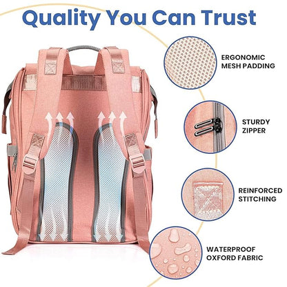 PILLANI Baby Diaper Bag Backpack - Large Bag for Boys & Girls, Waterproof Diaper Backpack - Travel Diaper Bags w/Changing Pad, Baby Registry Search & Shower Gifts - Essentials Must Haves Newborn Stuff